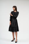 Bella Ruffle Dress- Black