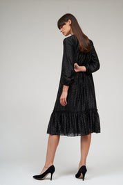 Bella Ruffle Dress- Black