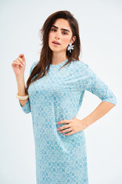 Vestido cuadrado - Talavera Turquesa