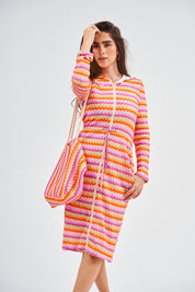 Sunset Chevron Robe