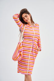 Sunset Chevron Robe