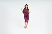 Tie Dress - Aubergine