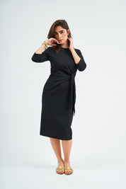 Tie Dress - Lux Black