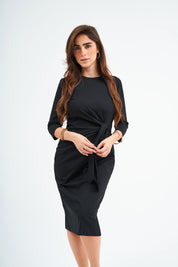 Tie Dress - Lux Black