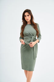 Vestido con lazo - Sage
