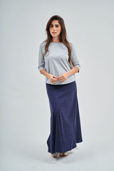 Falda maxi Dalia en lavado denim
