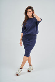 Denim Wash Pencil Skirt