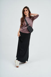 Falda larga maxi Black Dalia