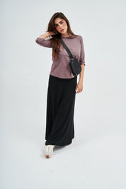 Falda larga maxi Black Dalia