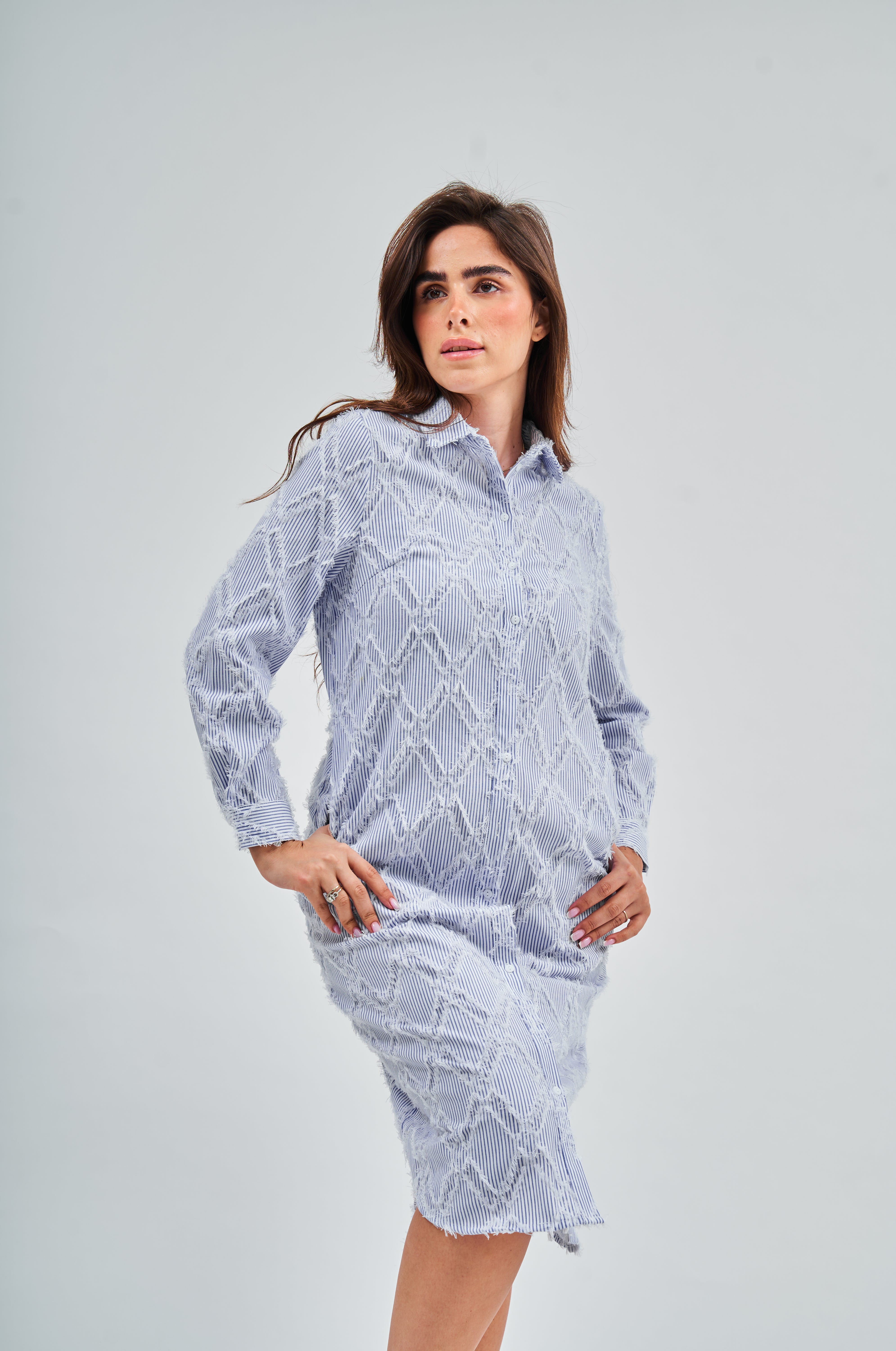 (Cotton) Fringe Dress - With Pockets
