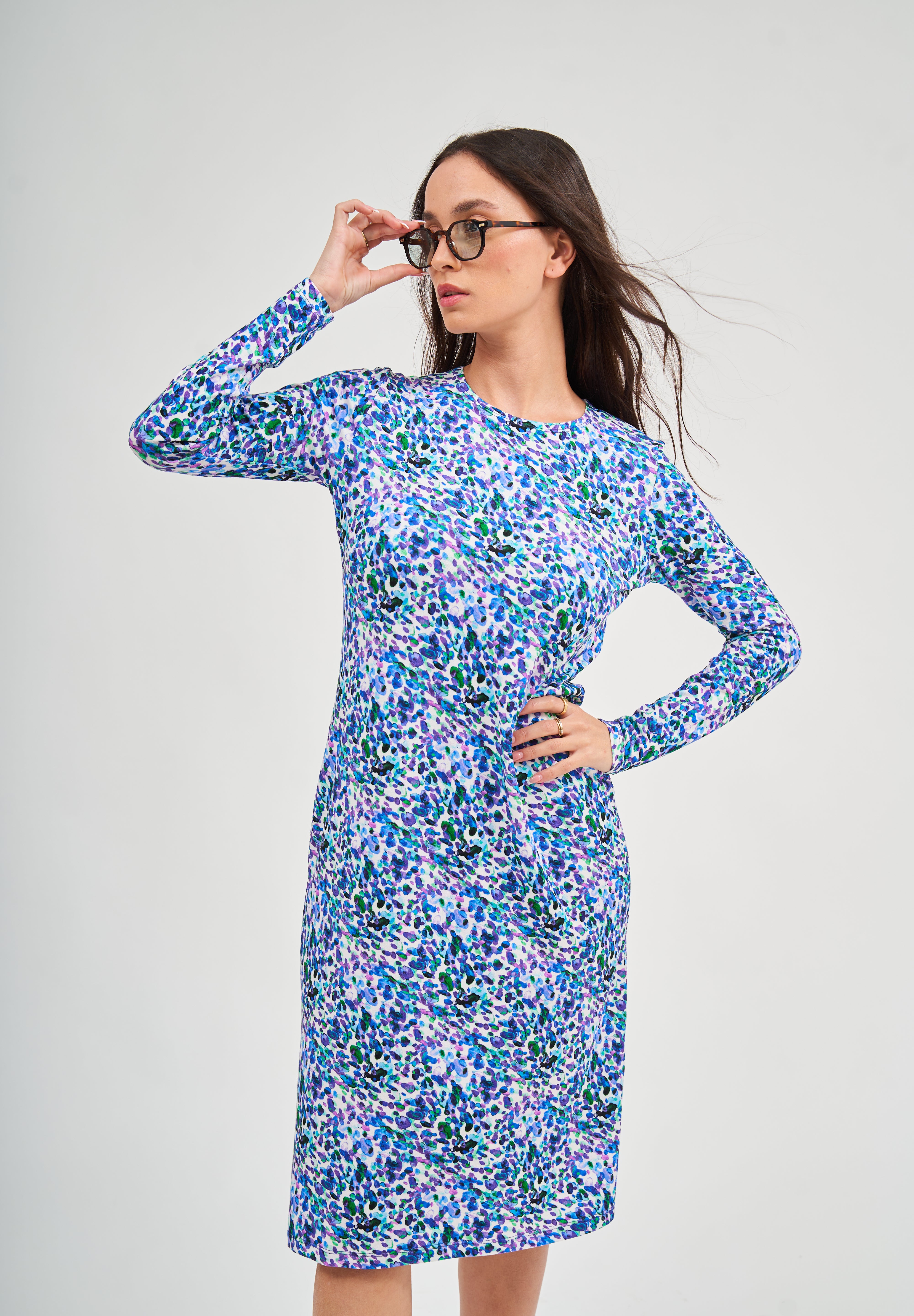 Loose Basic Dress - Blue Raspberry