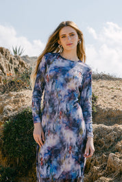 Watercolour Mesh Dress