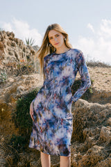 Robe en maille aquarelle