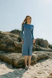 Basic Dress - Denim Blue