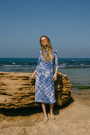 Swing Dress - Blue Tie Dye