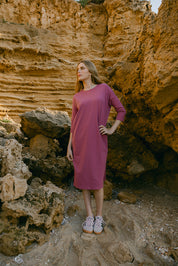 Square Dress - Raspberry