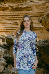 Triangle Back Top - Floral Violet