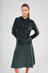 Top Riva avec capuche - Bleu sarcelle bijou