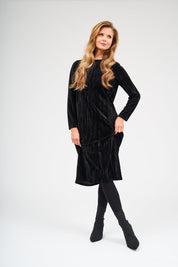 Back Zipper Dress - Black