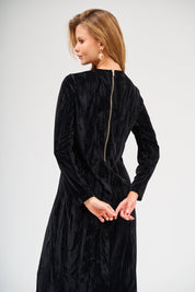 Back Zipper Dress - Black