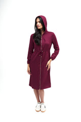 Vestido con capucha NW: Granate