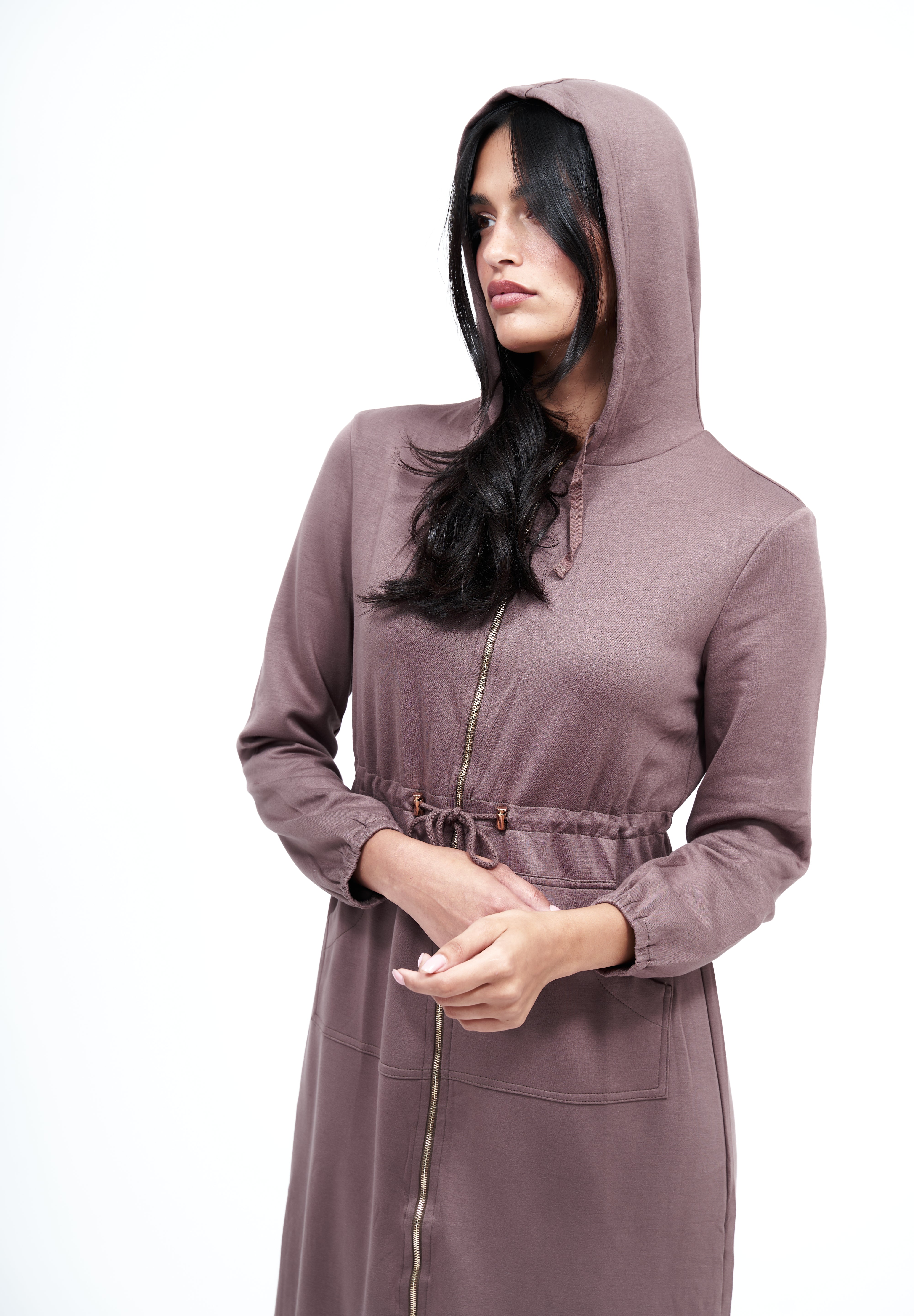 NW Hoodie Dress: Mocha