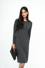 NW Vestido Básico Suelto: Gris