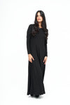 New Slant Maxi Sparkle Dress: Black