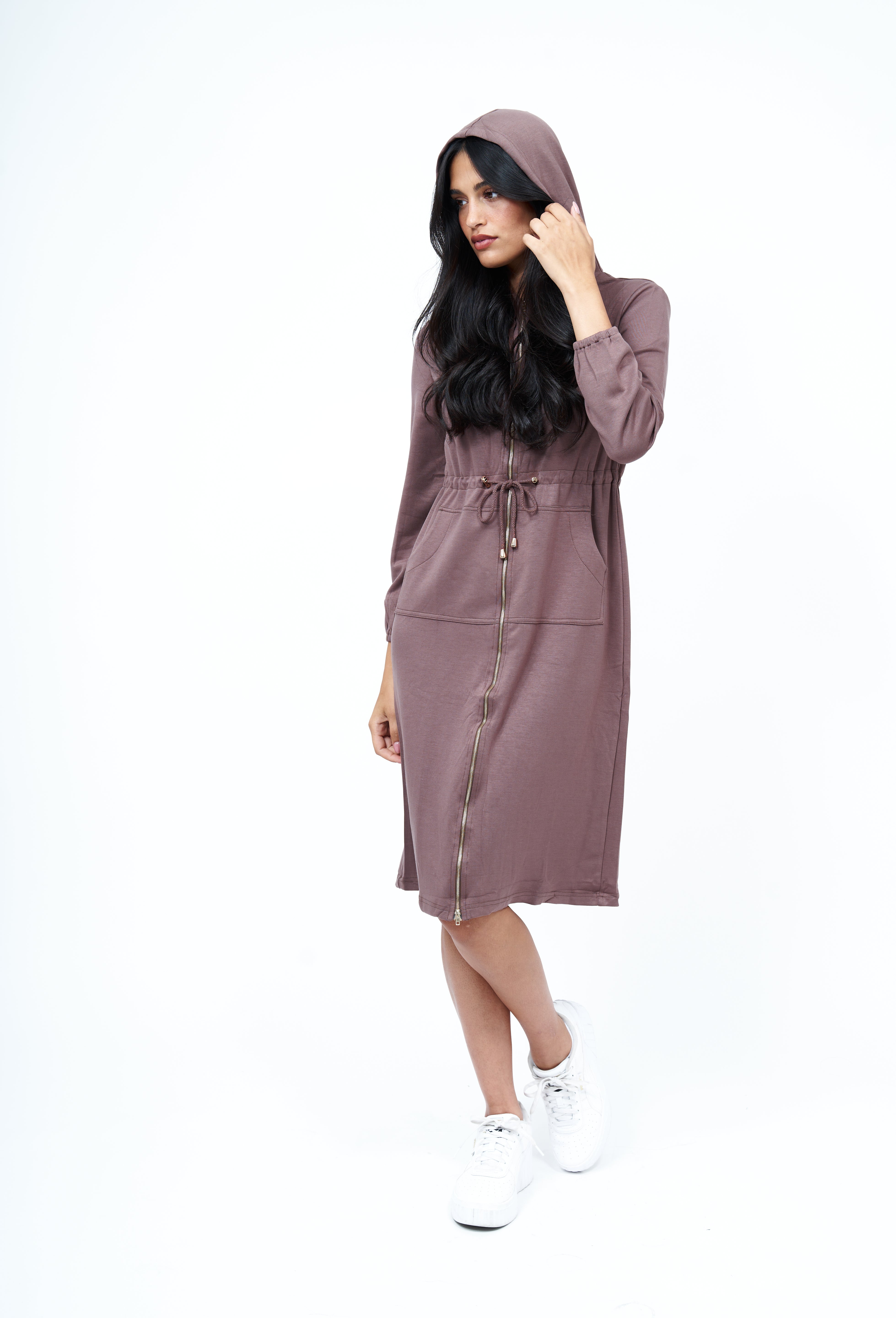 NW Hoodie Dress: Mocha