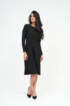 New Slant Short Sparkle Dress: Black