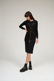 Hoodie sin mangas - Negro