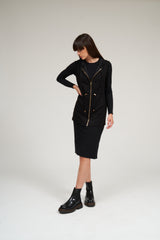 Hoodie sin mangas - Negro