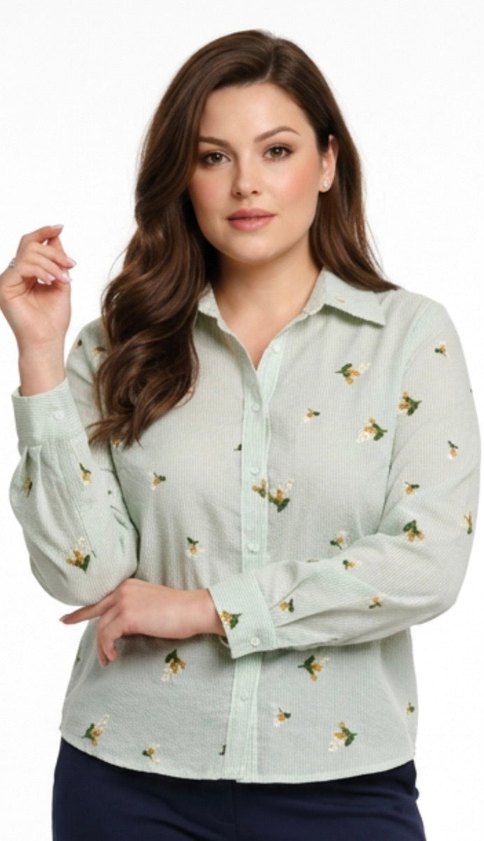 Camisa básica tejida - Verde