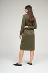 Jamie Zip Up Dress- Olive