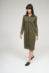 Jamie Zip Up Dress- Olive