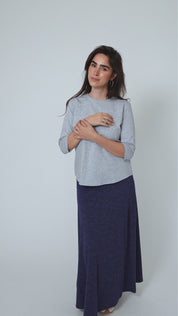 Falda maxi Dalia en lavado denim