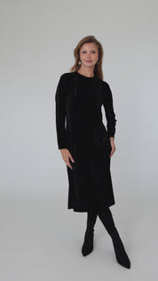 Back Zipper Dress - Black