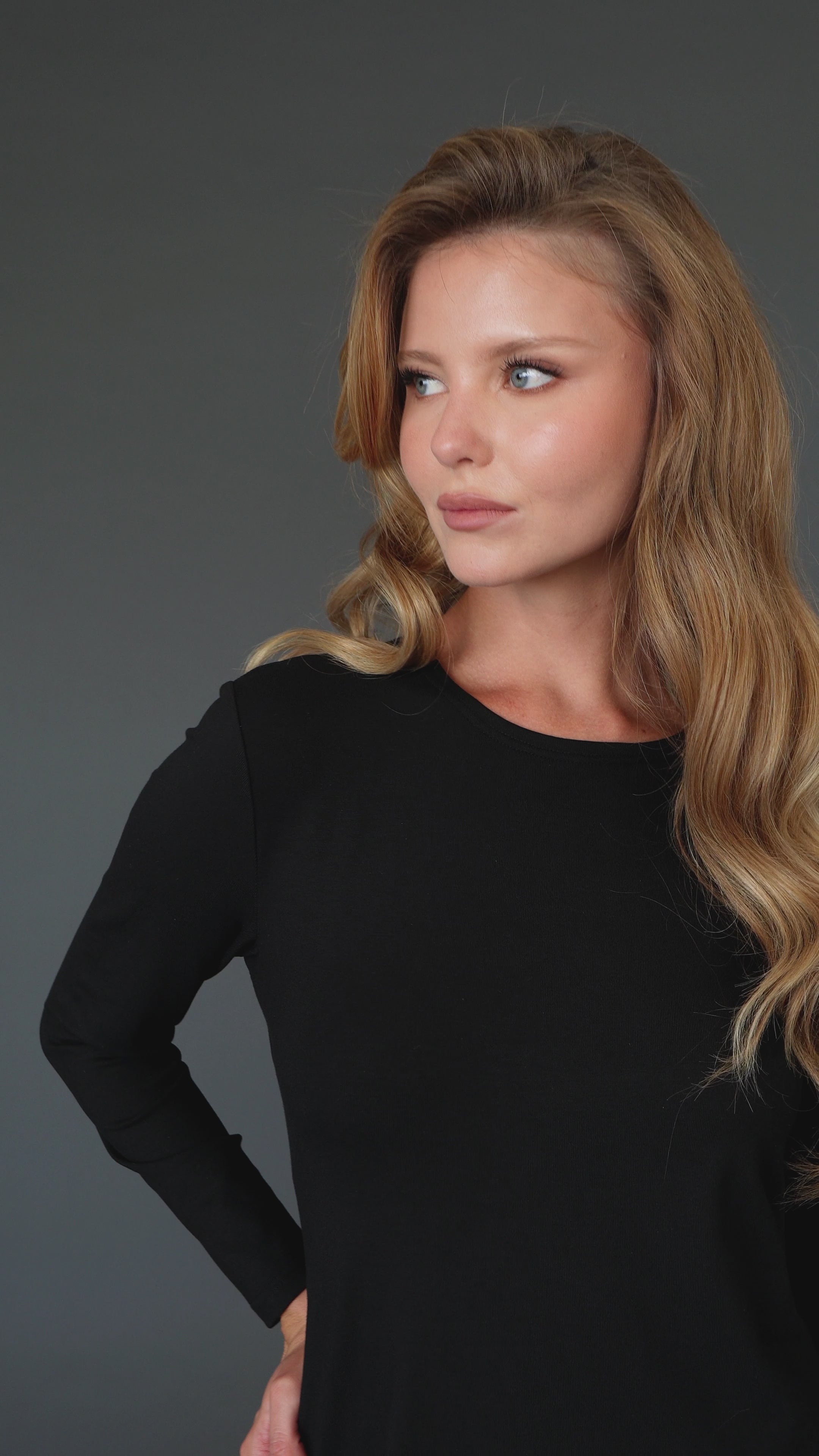 Loose Basic Dress - Black