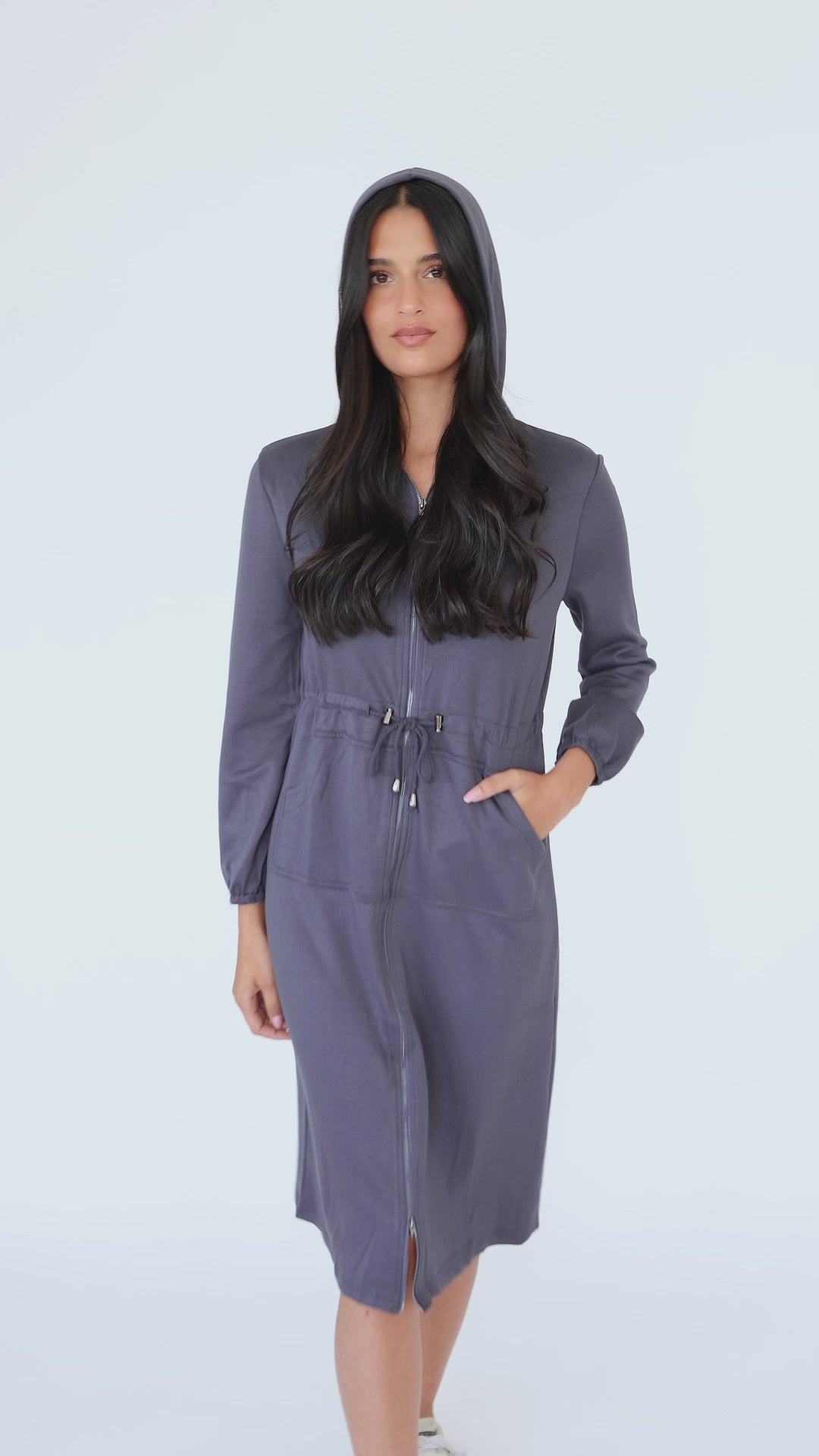 NW Hoodie Dress: Grey