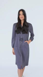 NW Hoodie Dress: Grey