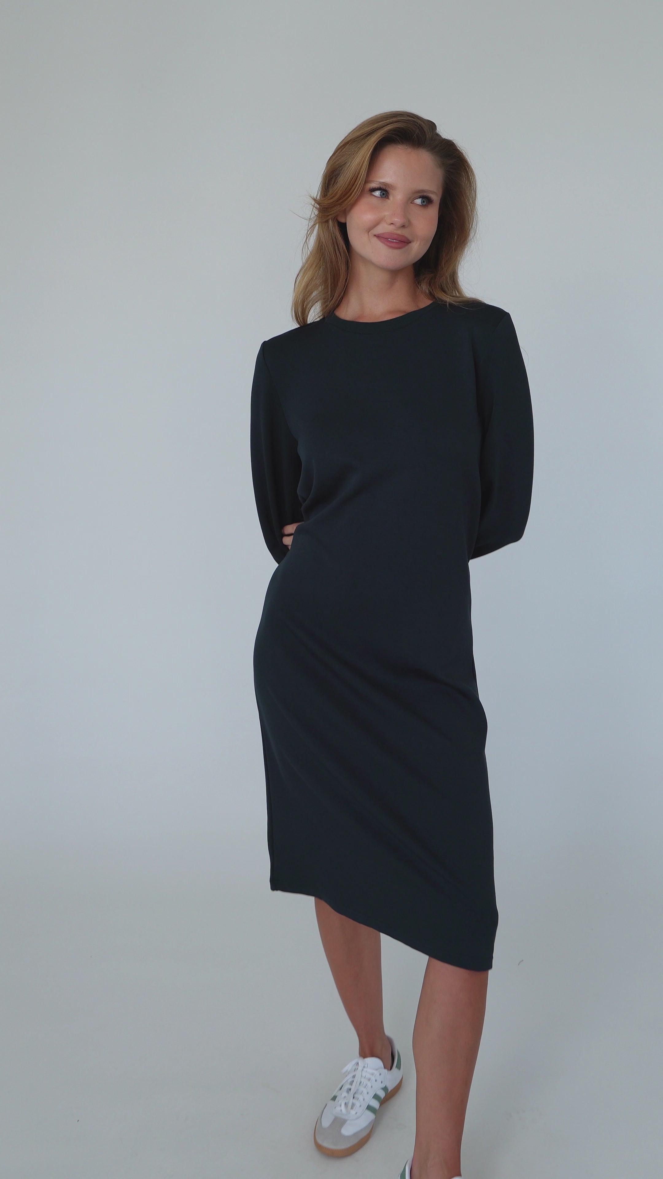 Puff Sleeve Dress - Jade