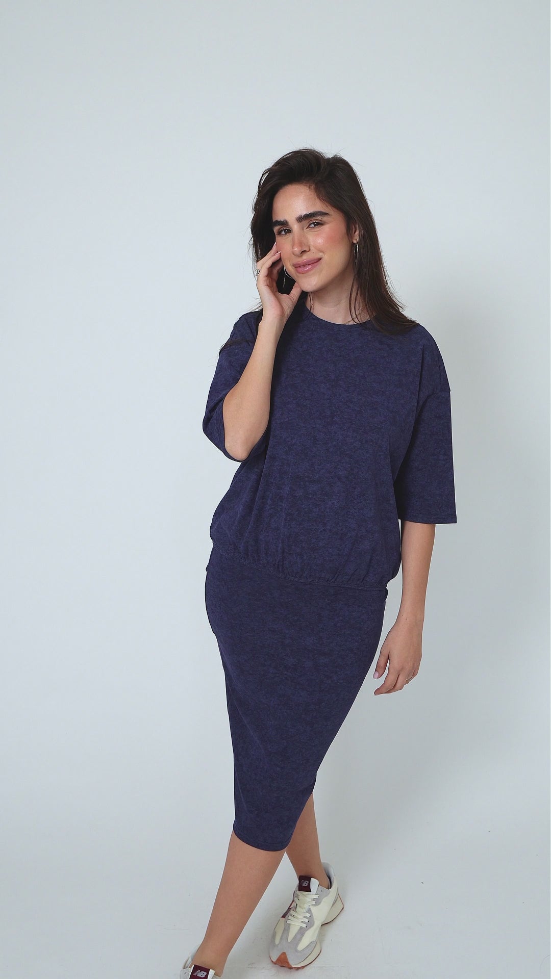 Denim Wash Pencil Skirt