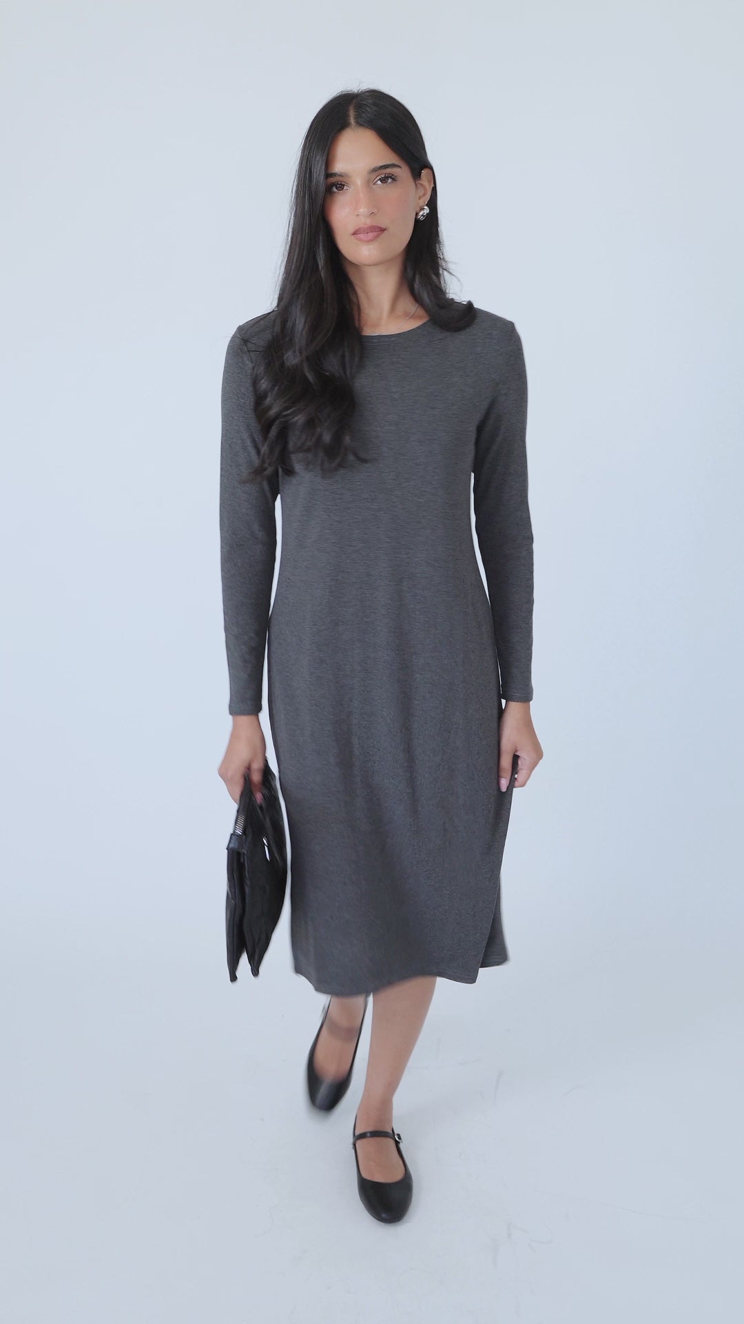 NW Loose Basic Dress: Grey