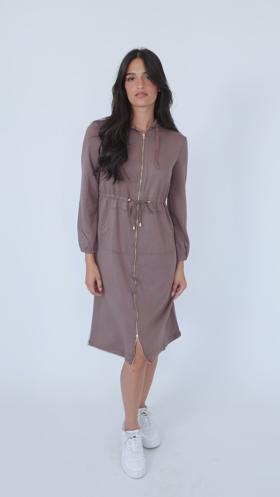 NW Hoodie Dress: Mocha