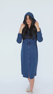 NW Hoodie Short Dress: Peacock