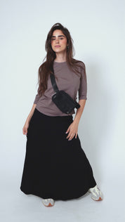 Falda larga maxi Black Dalia