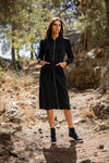 Black Short Hoodie Dress