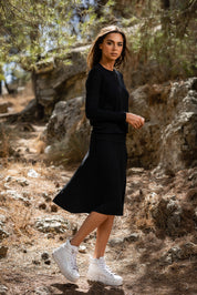 Dalia Black Ribbed TOP