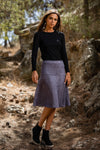 GRAPHITE SUEDE KIKI SKIRT