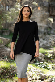 Black Triangle Back Top